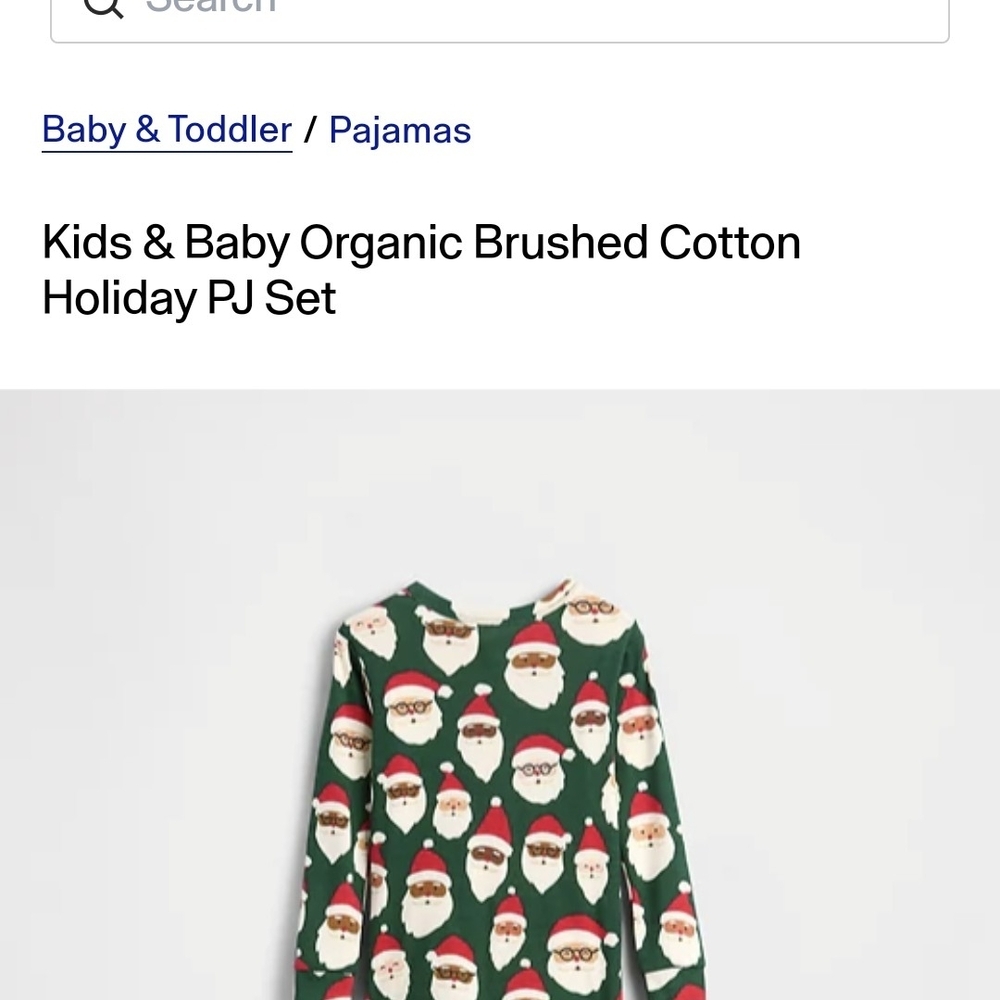 GAP Festive Santa Pajama Set - Green